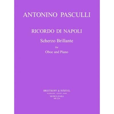 EDITION BREITKOPF RICORDO DI NAPOLI - HAUTBOIS ET PIANO