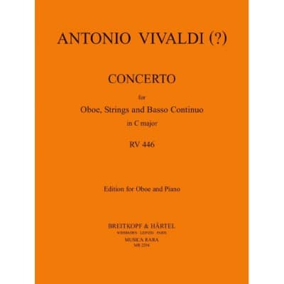  Vivaldi A. - Oboenkonzert C-dur Rv 446 - Hautbois, Piano