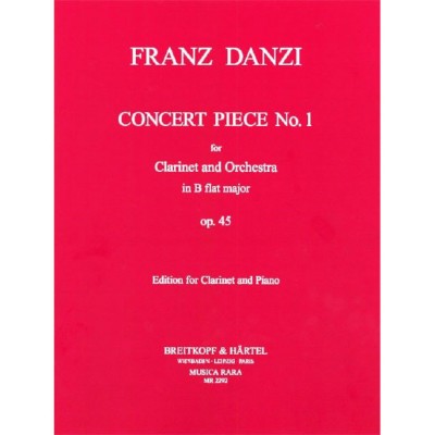 EDITION BREITKOPF Danzi - Konzertstück NR. 1 B-dur Op. 45 - Clarinette et Piano