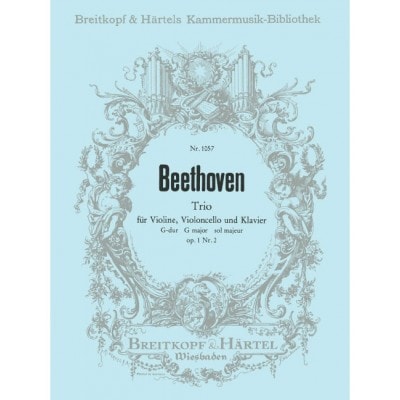  Beethoven L.v. - Klaviertrio G-dur Op. 1/2 - Violon, Violoncelle, Piano