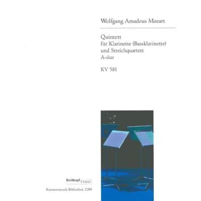  Mozart W.a. - Quintette En La Majeur Kv 581 Clar. 2 Violons, Alto, Cello