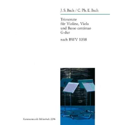  Bach J.s. - Triosonate G-dur Nach Bwv 1038 - Violin, Viola And Basso Continuo