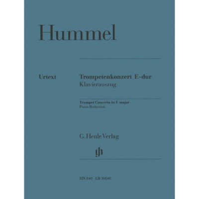 HUMMEL JOHANN NEPOMUK - TROMPETENKONZERT E-DUR - VOICE AND PIANO