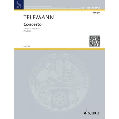 TELEMANN G.P. - CONCERTO A MAJOR - 4 VIOLONS