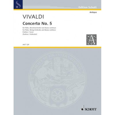 VIVALDI ANTONIO - CONCERTO NO 5 OP 10/5 RV 434/PV 262