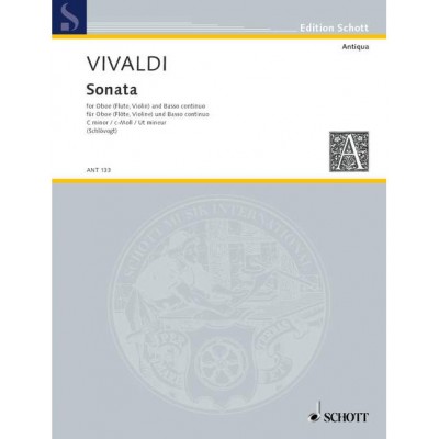 SCHOTT VIVALDI ANTONIO - SONATA C MINOR RV 53 - OBOE AND BASSO CONTINUO