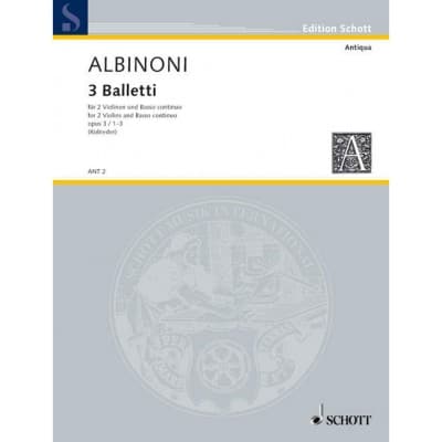 ALBINONI TOMASO - THREE BALLETTI OP 3/1-3