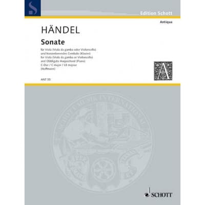 HÄNDEL - SONATA - ALTO (ALTO DA GAMBA, VIOLONCELLE) ET CONCERTANT CLAVECIN (PIANO)