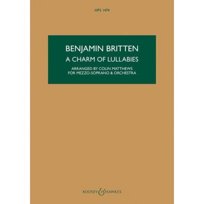 BRITTEN B. - A CHARM OF LULLABIES OP. 41 - VOIX