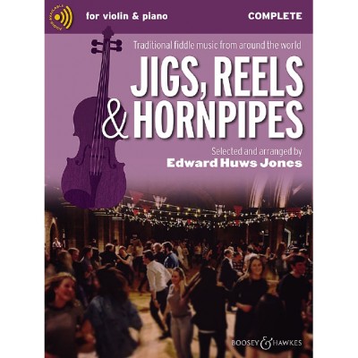 BOOSEY & HAWKES HUWS JONES EDWARD - JIGS, REELS & HORNPIPES (NEW EDITION) - VIOLIN AND PIANO, GUITAR AD LIB.