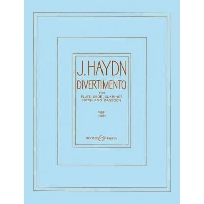 HAYDN JOSEPH - DIVERTIMENTO - FLUTE, OBOE, CLARINET, HORN AND BASSOON