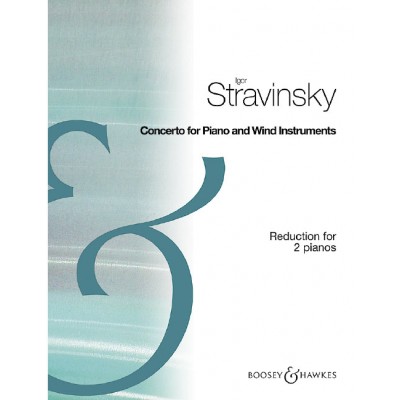 STRAVINSKY I. - CONCERTO POUR PIANO ET INSTRUMENTS A VENTS - REDUCTION POUR 2 PIANO