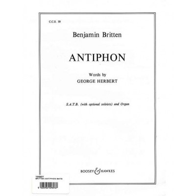 BRITTEN B. - ANTIPHON OP. 56B - CHOIR SATB AND ORGAN