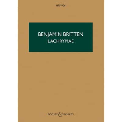 BOOSEY & HAWKES BRITTEN B. - LACHRYMAE OP.48A - VIOLIN AND STRING ORCHESTRA