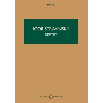 STRAWINSKY I. - SEPTETT - CONDUCTEUR DE POCHE