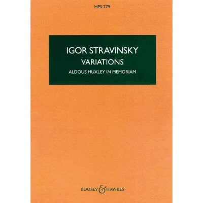  Strawinsky Igor - Variations - Orchestra