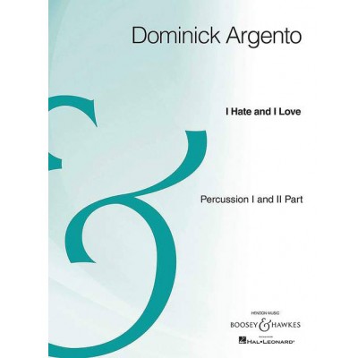 ARGENTO - I HATE AND I LOVE - CHOEUR MIXTE (SATB) ET PERCUSSION