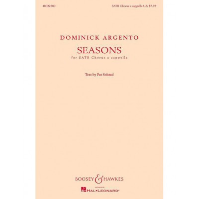 BOOSEY & HAWKES Argento - Seasons - Choeur Mixte (satb) A Cappella