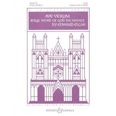 ELGAR EDWARD - AVE VERUM OP. 2/1 - SOPRANO, MIXED CHOIR AND ORGAN