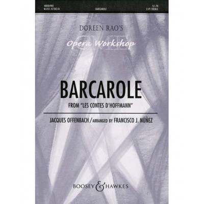 OFFENBACH JACQUES - BARCAROLE FROM THE TALES OF HOFFMANN - 2-PART TREBLE VOICES AND PIANO
