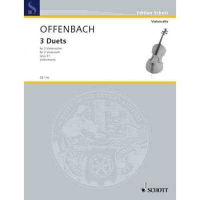 OFFENBACH - THREE DUETS OP. 51 - 2 VIOLONCELLES