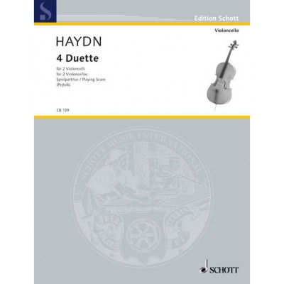 SCHOTT HAYDN JOSEPH - FOUR DUETS HOB. X + XII - 2 CELLOS