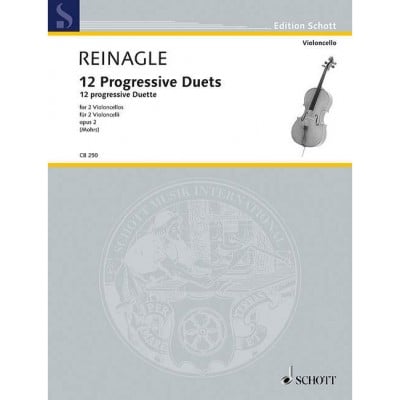 REINAGLE J. - 12 PROGRESSIVE DUETS OP. 2 - VIOLONCELLE