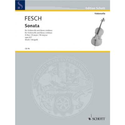 FESCH WILLEM DE - SONATA OP.8 - CELLO AND BASSO CONTINUO