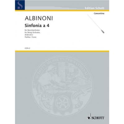 ALBINONI TOMASO - SINFONIA A 4 - STRING ORCHESTRA