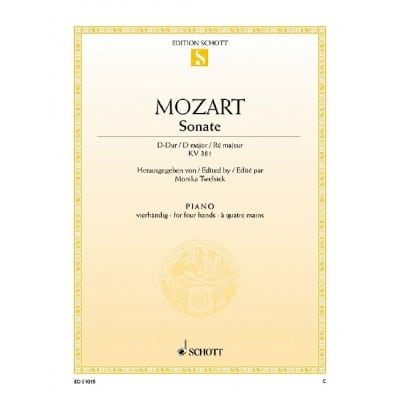 MOZART - SONATE RÉ MAJEUR K 381 - PIANO (4 HETS)