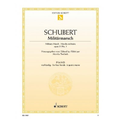 SCHUBERT FRANZ - MILITARY MARCH D MAJOR OP. 51/1 D 733/1 - PIANO
