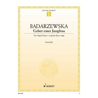BADARZEWSKA - LA PRIÈRE D'UNE VIERGE MI BÉMOL MAJEUR - PIANO