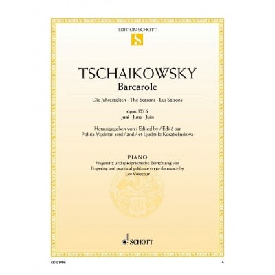 TCHAIKOVSKY - LES SAISONS OP. 37 BARCAROLLE JUIN - PIANO