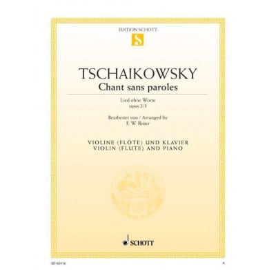 TSCHAIKOWSKY - CHANT SANS PAROLES OP.2/3 (RITTER) - VIOLON/PIANO