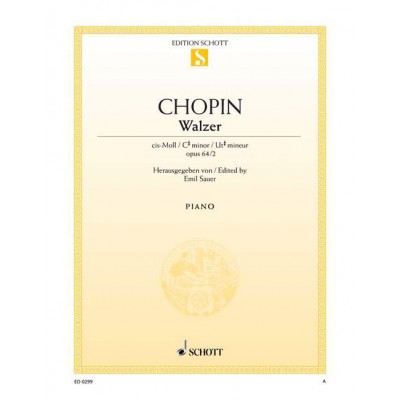 CHOPIN FREDERIC - WALTZ C SHARP MINOR OP. 64/2 - PIANO