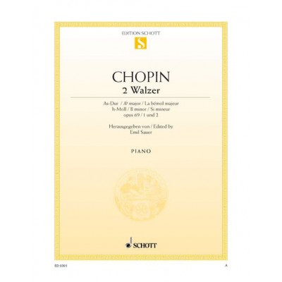 CHOPIN FREDERIC - TWO WALZES A FLAT MAJOR AND C MINOR OP. 69 NO. 1/2 - PIANO