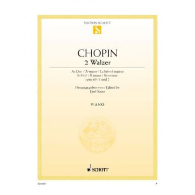 CHOPIN - 2 VALSES LA BÉMOL MAJEUR ET SI MINEUR OP. 69 NO. 1/2 - PIANO