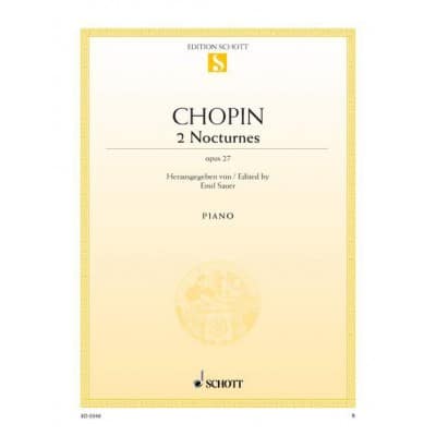 CHOPIN FREDERIC - TWO NOCTURNES OP. 27 - PIANO