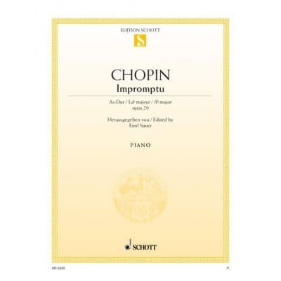 CHOPIN - IMPROMPTU LA BÉMOL MAJEUR OP. 29 - PIANO