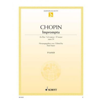 CHOPIN FREDERIC - IMPROMPTU A FLAT MAJOR OP. 29 - PIANO