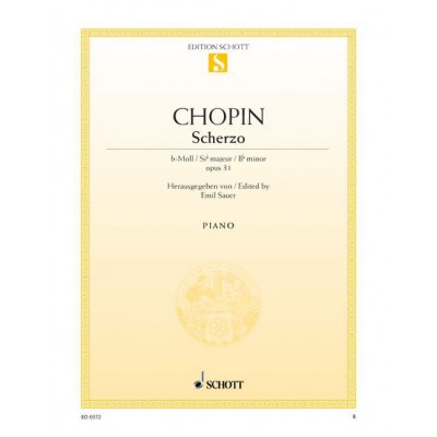 CHOPIN FREDERIC - SCHERZO B FLAT MINOR, OP. 31 OP. 31 - PIANO