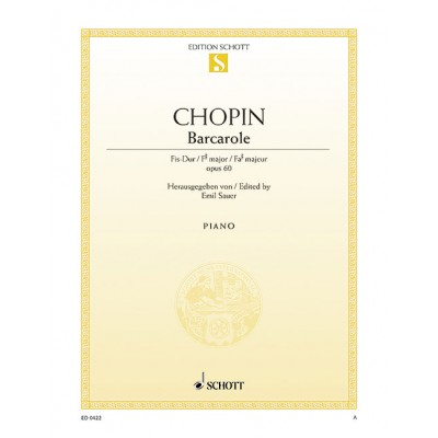  Chopin Frederic - Barcarole F Sharp Major Op. 60 - Piano