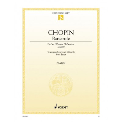 Chopin - Barcarolle Fa Dièse Majeur Op. 60 - Piano