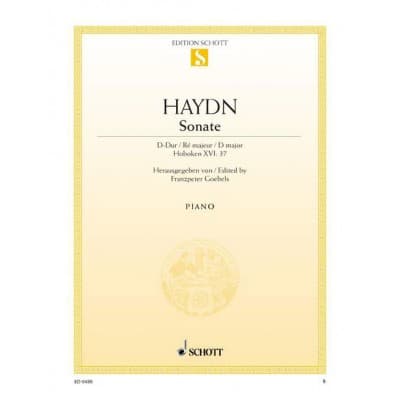 HAYDN JOSEPH - SONATA D MAJOR HOB. XVI:37 - PIANO