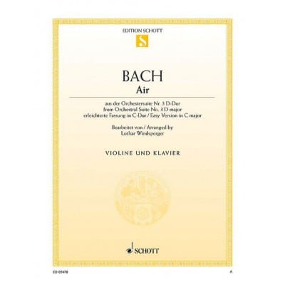 BACH J.S. - AIR BWV 1068 - VIOLIN AND PIANO