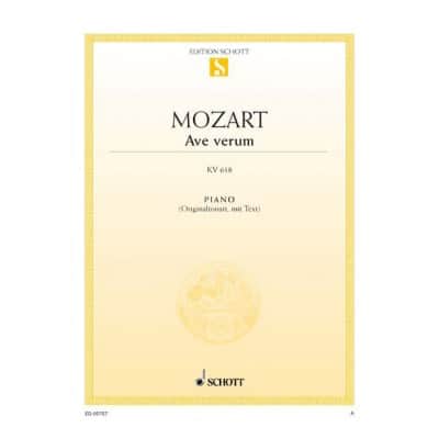 MOZART - AVE VERUM K 618 - PIANO (WITH LYRICS)