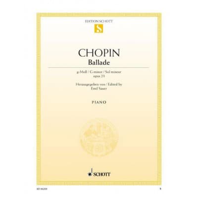 CHOPIN FREDERIC - BALLADE G MINOR OP. 23 - PIANO