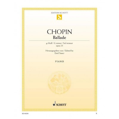 CHOPIN FREDERIC - BALLADE G MINOR OP. 23 - PIANO