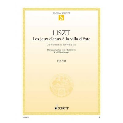 LISZT FRANZ - LES JEUX D'EAUX À LA VILLA D'ESTE - PIANO