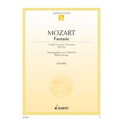 MOZART W.A. - FANTASY C MINOR KV 475 - PIANO